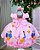 Vestido Tematicos Ysa Kids Bolofofos - Bolo Fofos Rosa - Imagem 4