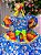Vestido Junino Mimadine Luxo Encantado Azul Florido - Imagem 2