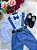 Conjunto Meninos Miss Cherry Leo Suspensorio Azul - Imagem 3