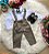 Conjunto Meninos Miss Cherry Leo Suspensorio Verde Militar - Imagem 1