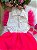 Vestido Blogueirinha Babado Rebeca Rosa Neon - Imagem 2