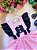 Romper/Vestido Princesa Belli Mundo Bita Rosa e Preto - Imagem 4