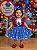Romper/Vestido Princesa Belli Galinha Pintadinha Azul e Vermelho - Imagem 1