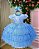 Vestido Menina Bonita Jardim das Borboletas Gisele Azul Bebe - Imagem 1
