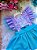 Romper/Vestido Princesa Sereia - Fundo do Mar Lilas e Tiffany - Imagem 2