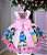 Vestido Infantil Temáticos Luxo Lilo e Stitch Rosa - Imagem 6