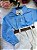 Conjunto Masculino Miss Cherry Social Azul Linho Com Calça Palha Henrique - Imagem 2