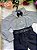 Conjunto Masculino Miss Cherry Social Listrado Com Calça Preto Caio - Imagem 2
