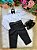 Conjunto Masculino Miss Cherry Social Branca Linho Com Calça Preta Henrique - Imagem 1