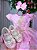 Vestido Marie Jardim Encantado Luxo Rosa Modelo 2 - Imagem 3