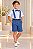 Conjunto Miss Cherry Meninos Social Shorts Ravi Azul - Imagem 1