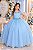 Vestido Giovanella/Giovanela Sonia Longo Azul Bebe - Imagem 1