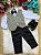 Conjunto Miss Cherry Luan Colete Xadrez Preto - Imagem 1
