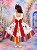 Vestido Marie Lapis Aquarela ABC Branco e Vermelho - Imagem 3