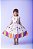 Vestido Marie Lapis Aquarela ABC Branco e Vermelho - Imagem 1
