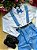 Conjunto Meninos Miss Cherry Leo Suspensorio Azul Serenity - Imagem 3