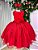 Vestido Juvenil Vila Lele Regata Flores Vermelho - Imagem 1