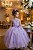 Vestido Juvenil Vila Lele Regata Flores Lilas - Imagem 1