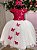 Vestido Juvenil - Midi Vila Lele Sabrina Pink e Off - Imagem 2
