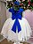 Vestido Juvenil - Midi Vila Lele Sabrina Azul Royal e Off - Imagem 5