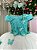 Vestido Juvenil - Midi Vila Lele Sabrina Verde Tiffany e Off - Imagem 3