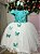 Vestido Juvenil - Midi Vila Lele Sabrina Verde Tiffany e Off - Imagem 2
