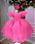 Vestido Miss Cherry Cristal Lese - Laise Rosa Chiclete - Imagem 1