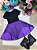 Fantasia Halloween Menina Bruxinha Roxa - Imagem 3