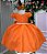 Vestido Ysa Kids Terracota Peito Perolas - Imagem 1