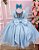 Vestido Bella Child Lorena Azul Bebe - Imagem 4