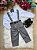 Conjunto Meninos Miss Cherry Leo Suspensorio Cinza Grafite - Imagem 2