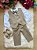 Conjunto Miss Cherry Social Leonardo Colete Bege - Marrom - Imagem 1
