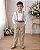 Conjunto Meninos Miss Cherry Leo Suspensorio Bege - Imagem 1