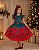 Vestido Marie Lola Verde Florido Natal - Imagem 1