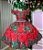 Vestido Marie Eduarda Floral Vermelho - Natal - Imagem 2