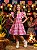 Vestido Banana Club Aline Xadrez Rosa - Imagem 1