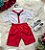 Conjunto Miss Cherry Henry Camisa Branca Suspensório Vermelho Modelo 2 - Imagem 2