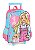 Kit Mochila Rodinhas + Lancheira Barbie Azul - Imagem 2