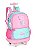 Mochila Rodinhas Barbie Love Cupcake Rosa - Imagem 1