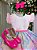 Vestido Ysa Kids Tematico Sereia - Fundo do Mar Rosa - Imagem 3