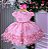 Vestido Menina Bonita Jennifer Renda Florida Rosa - Imagem 1