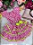 Conjunto Junino Banana Club Luxo Sofia Xadrez Rosa - Imagem 8
