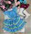 Conjunto Junino Banana Club Luxo Sofia Xadrez Azul - Imagem 7