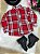 Camisa Junina Xadrez Diego Flanela/Flanelada Vermelha - Imagem 3