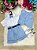 Conjunto Social Miss Cherry Leandro Colete Azul Bebe - Imagem 3