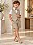 Conjunto Social Miss Cherry Leandro Colete Bege - Imagem 1