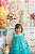 Vestido Vila Lele Jardim das Borboletas Baby Liz Verde Tiffany - Imagem 2