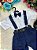 Conjunto Miss Cherry Meninos Social Shorts Ravi Azul Marinho - Imagem 2