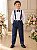 Conjunto Meninos Miss Cherry Leo Suspensorio Azul Petroleo - Imagem 1