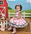 Vestido Tematicos Kids Fazendinha Rosa Vaquinha - Imagem 4